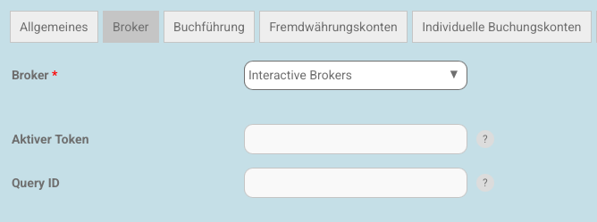 Meine Einstellungen - Broker