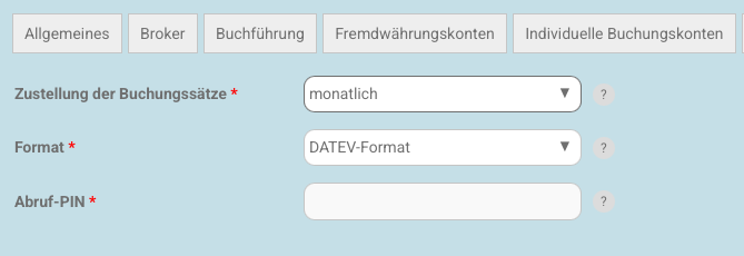 Meine Einstellungen - Zustellung